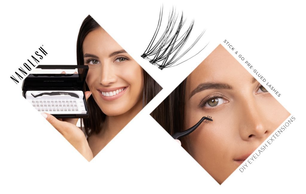 Voorgelijmde wimpers voor huistextensions nanolash